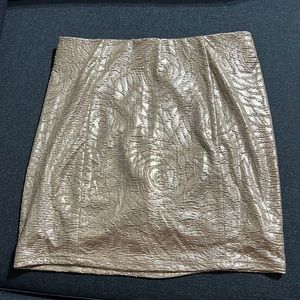 Gold Shiny Metallic Skirt - Guess